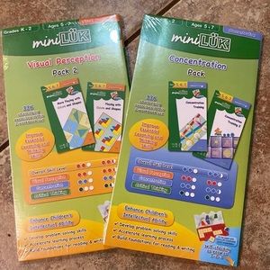 2 MiniLUK packs Sealed NWT Concentration & Visual Perception Ages 5-7 Grades K-2